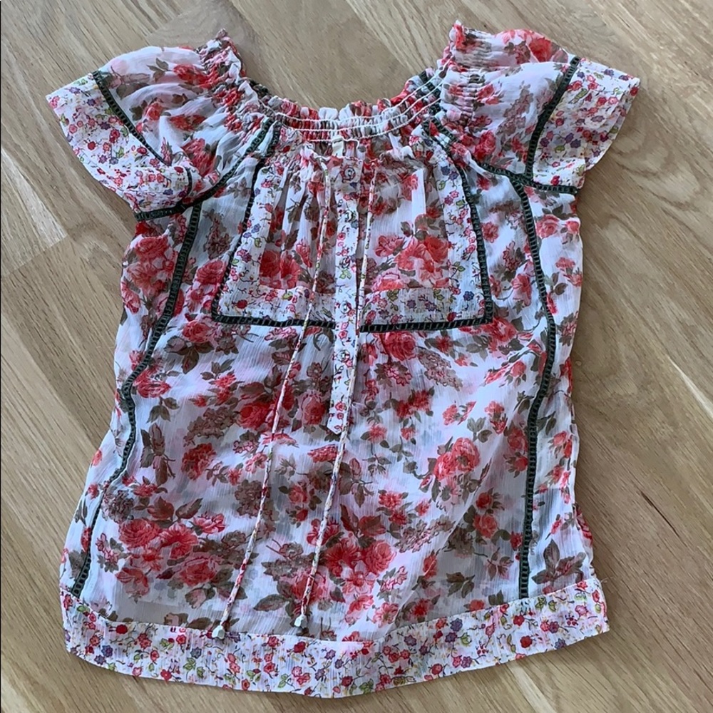 Floral sheer blouse